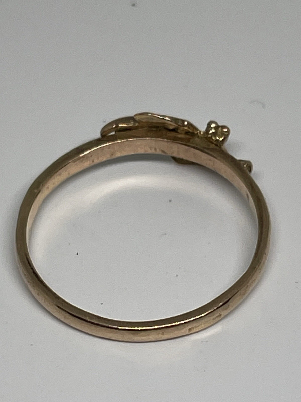 Vintage 14K Soviet USSR Solid Gold Ring 583 FLOWER Grape Leaf DESIGN Size 7
