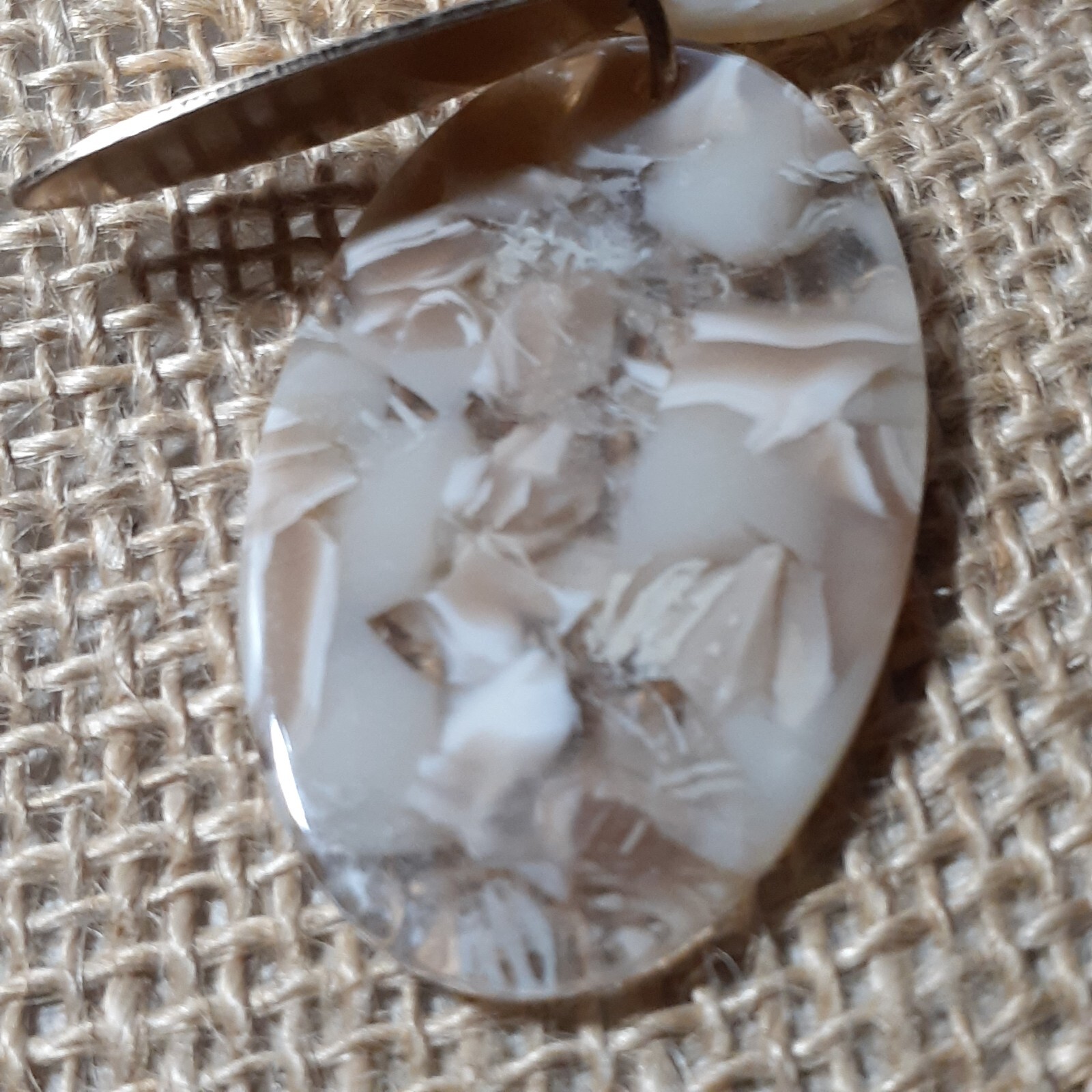 Pierced Dangle Drop Earrings Clear Acrylic with Mixed Inlay Materials 3″