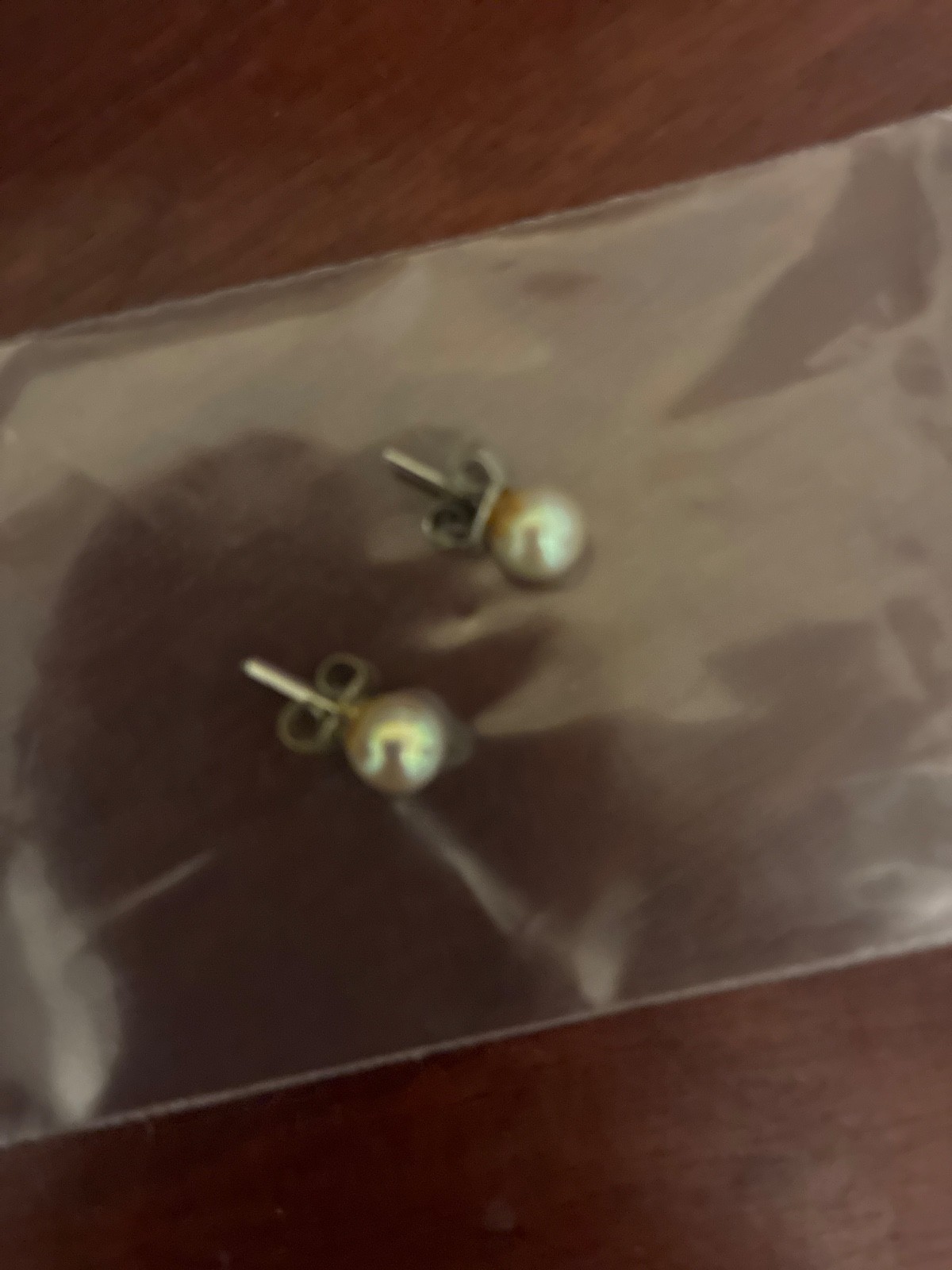 VTG 1970s Pearl Stud Earrings Silver Posts High Luster
