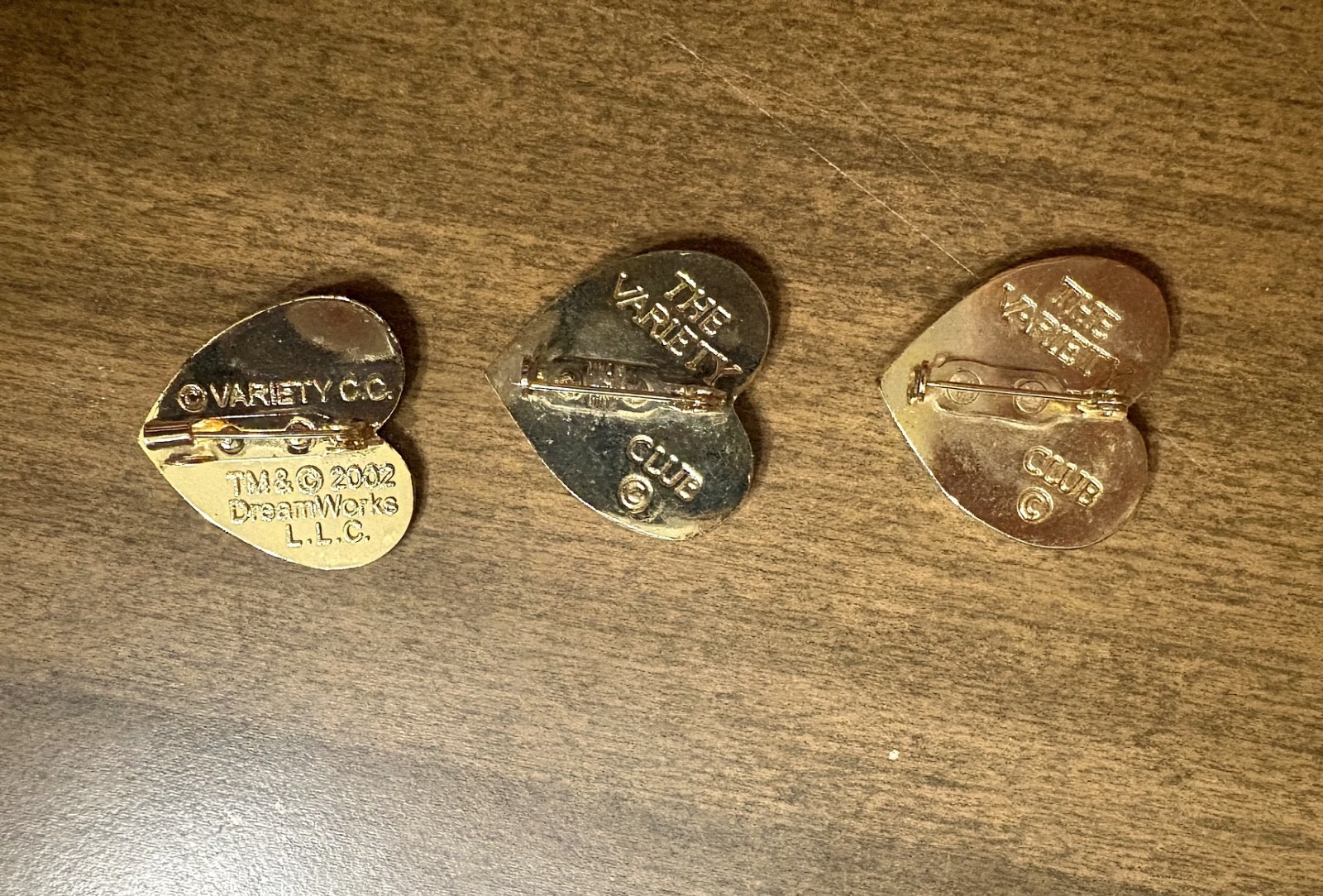 The Variety Club Vintage 90’s Gold Collectible Pins-LOT of 3