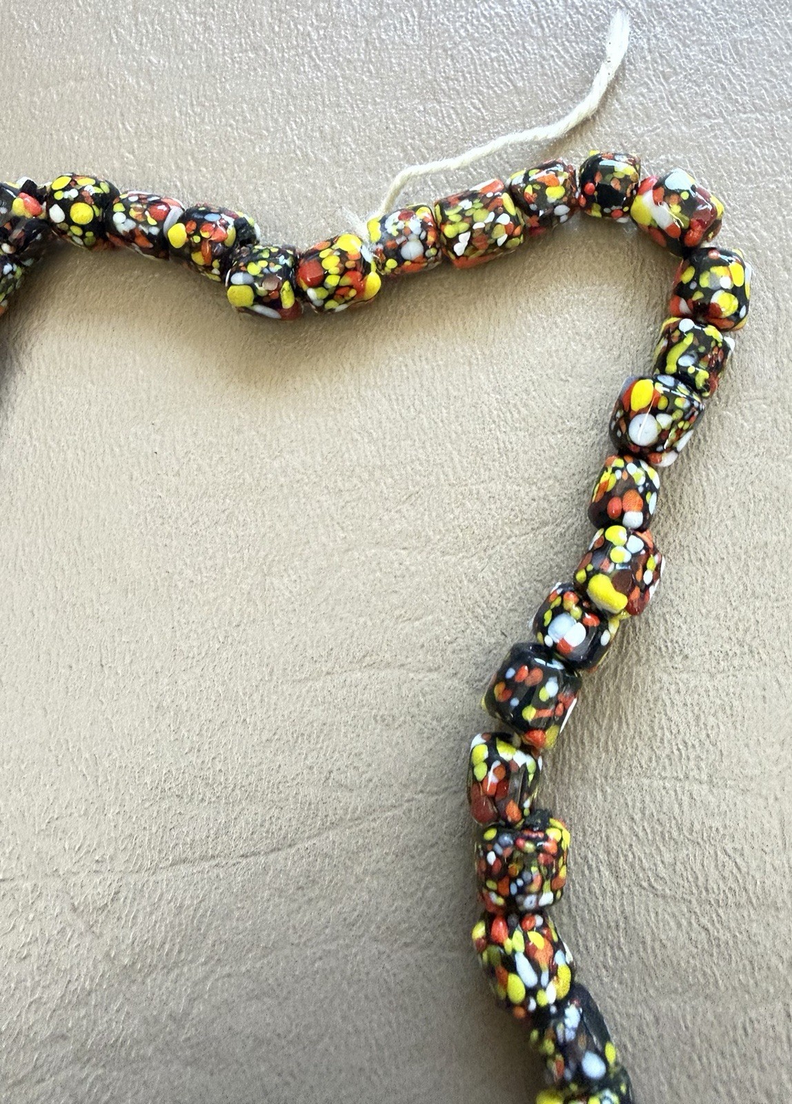 30in Vintage Venetian ? Millefiori African Trade Bead Colorful Strand Necklace