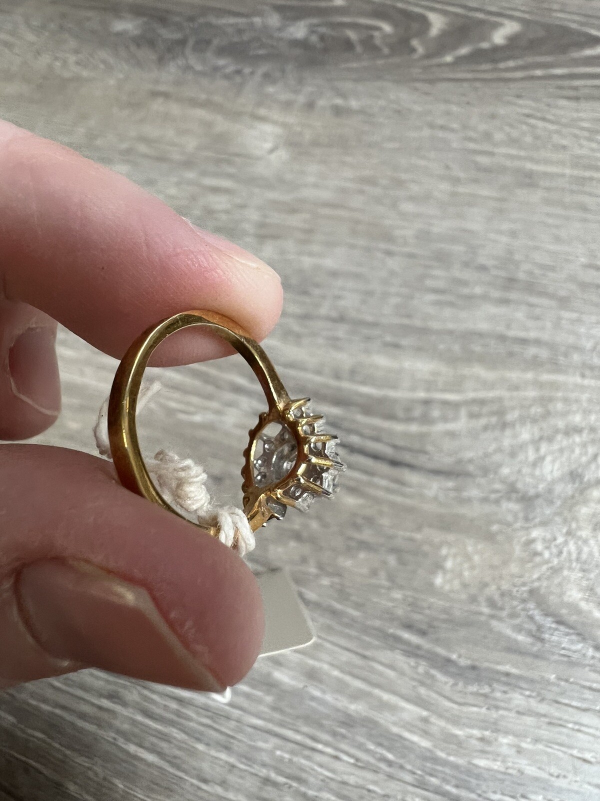 vintage clear stone ring Womens size 6 Engagement Wedding Band Jewelry bin 43