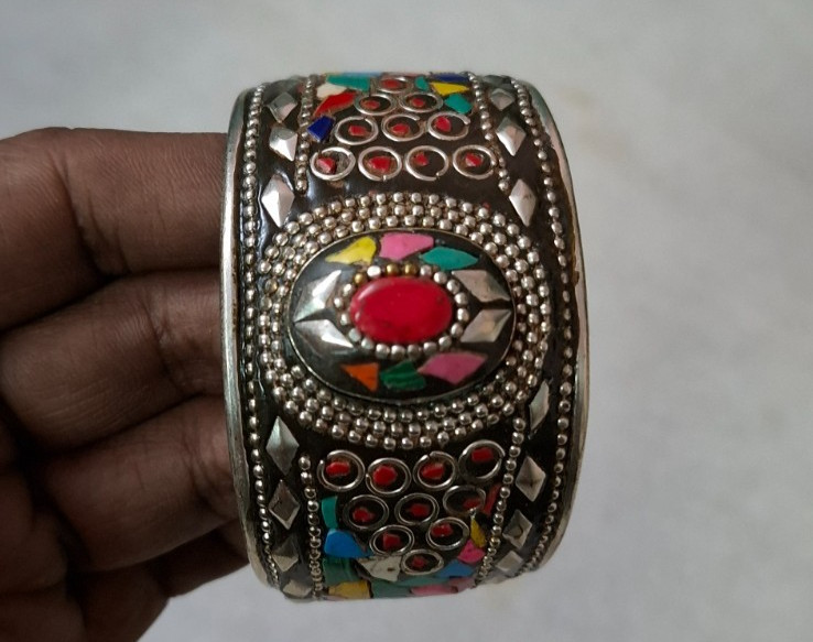 Tibetan cuff Bracelet Adjustable Bracelet handmade jewelry