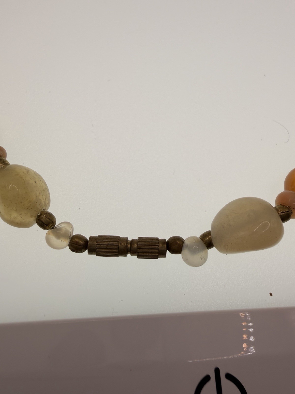 Lot 4 Semi Precious Stone Beaded Necklaces Sterling Silver Pendant Vintage SW
