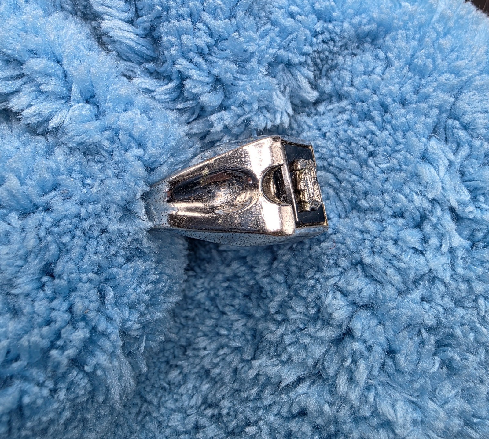 VTG 60s Sterling-ESPO(Joseph Esposito) Inlay Black Onyx Initial Gentleman’s Ring