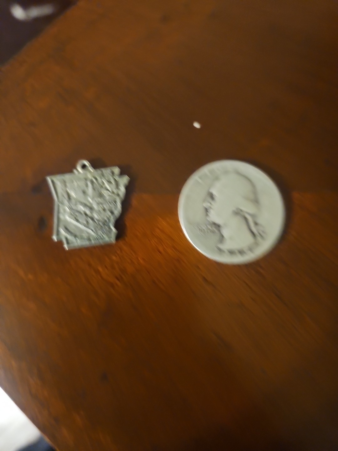 Vintage Sterling Silver 925 Arkansas State Map Souvenir Bracelet Charm Pendant