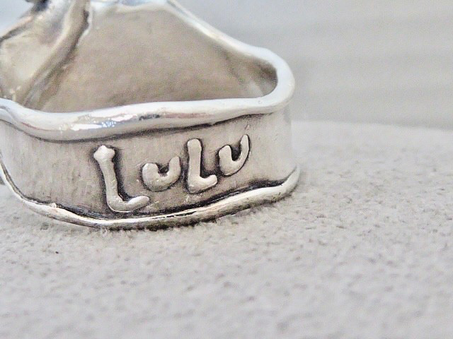 DESIGNER LuLu MODERNIST DESIGN STERLING SIVLER BAND RING SIZE 7.5 RING