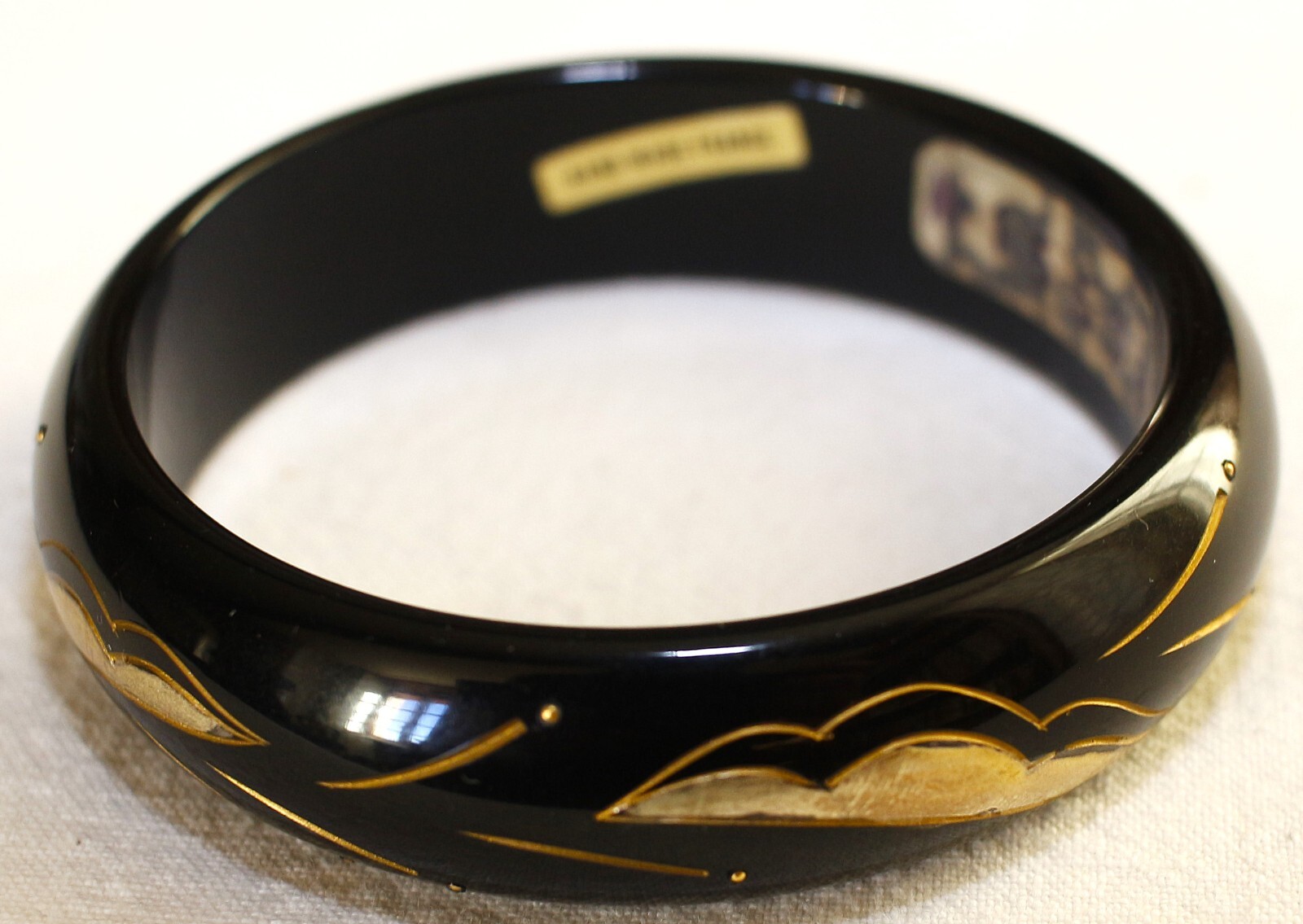 Vintage 60/70s Lot 6 New Art Deco Curved Acetate Bangles Handmade in France