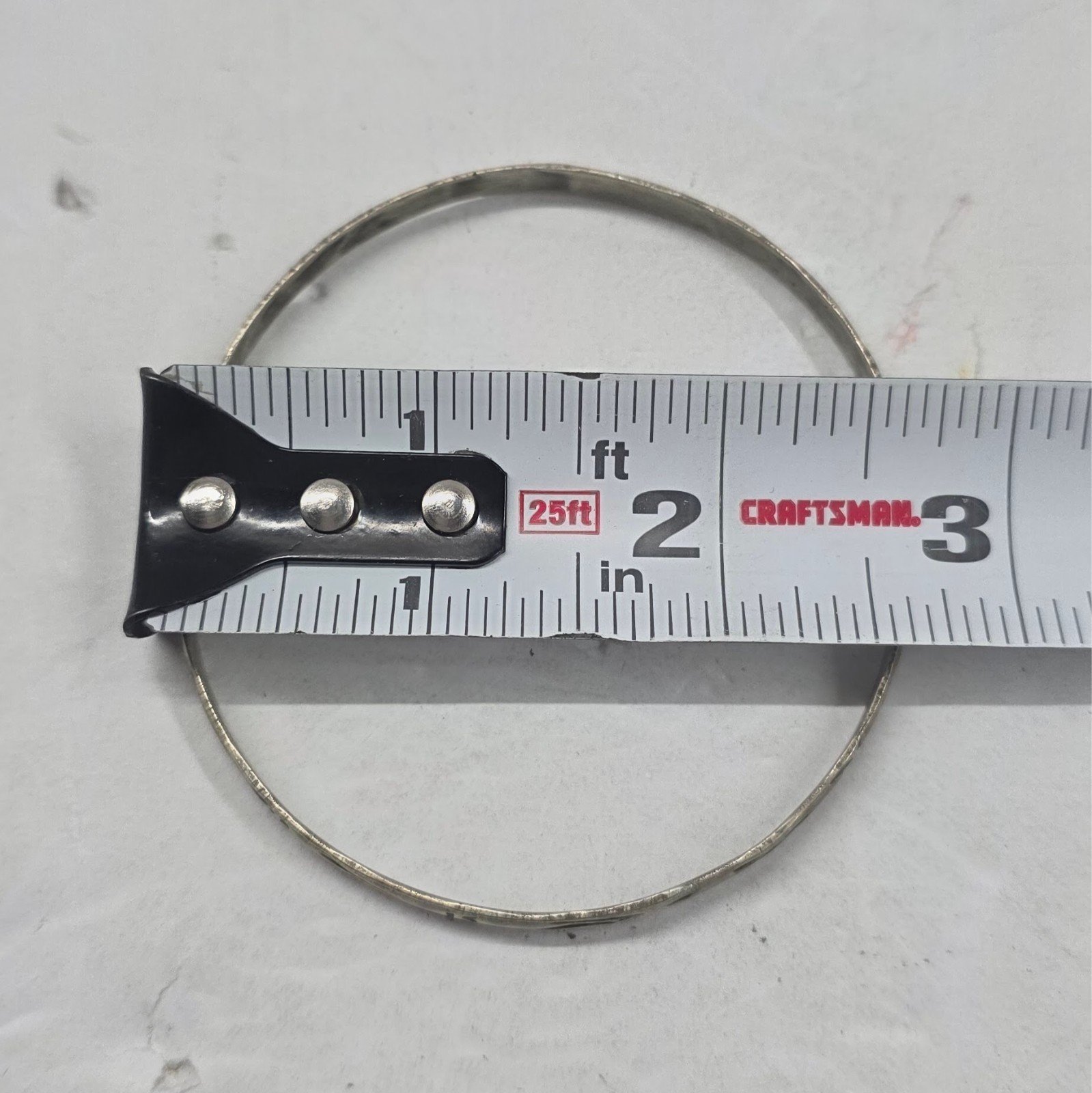 Vintage Mexico Silver Toned Bangle Bracelet – See Pictures