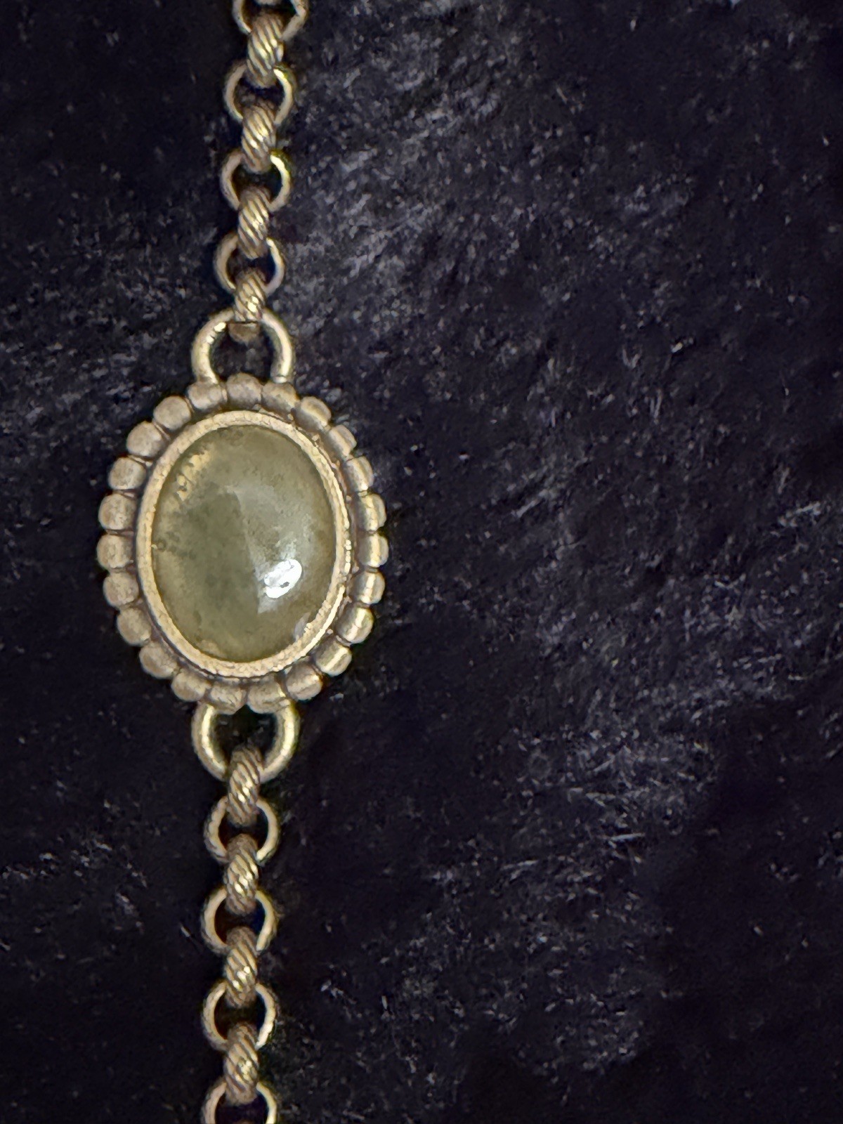 YSL Green Enamel Flapper necklace