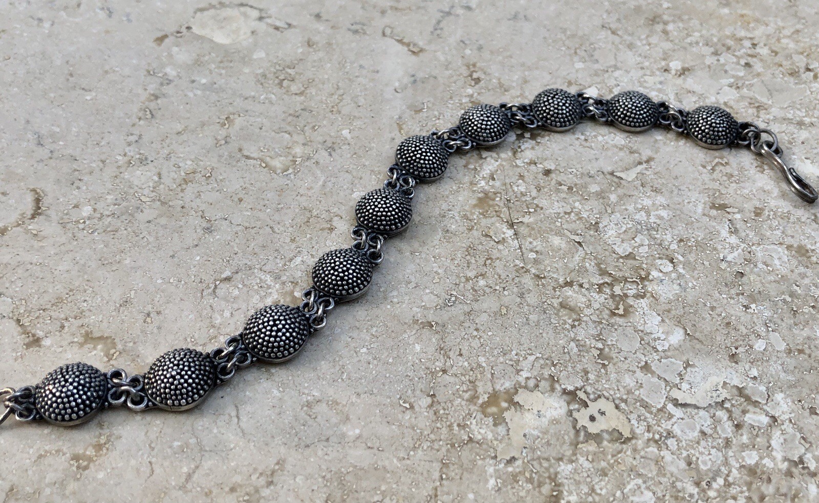 ✨🫧 VINTAGE .925 STERLING SILVER DOME BEAD BALL Link Bracelet | ESTATE Piece 🫧✨