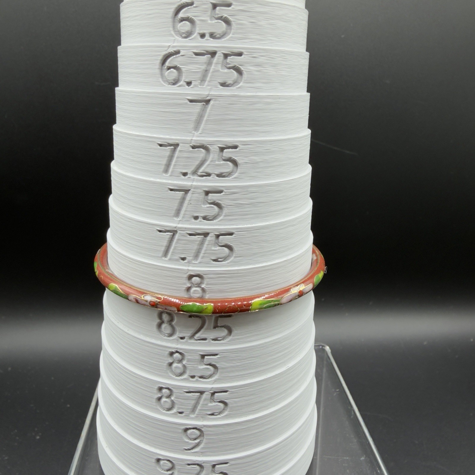 5 Vintage Chinese Cloisonné Bangle Bracelets Set Enamel Floral Multicolor