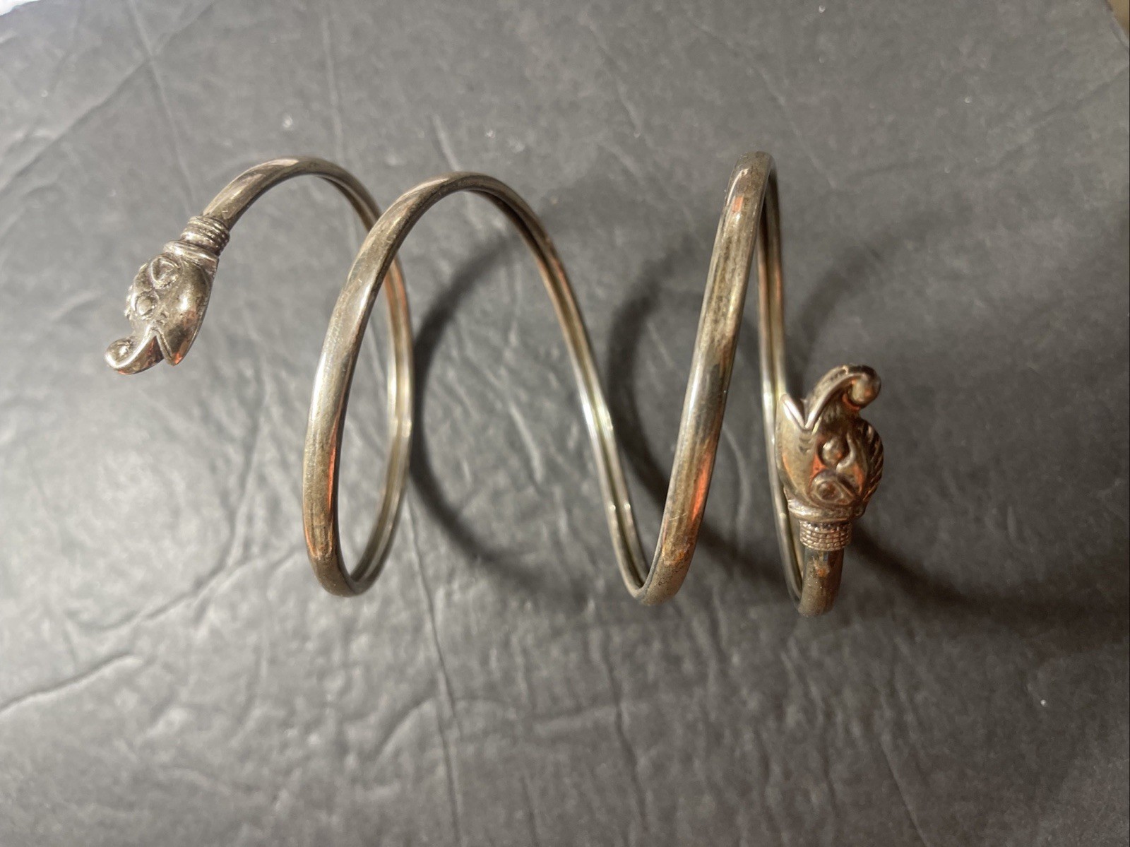 Beautiful Vintage .900 Silver Mythical Creature Wrap Bracelet