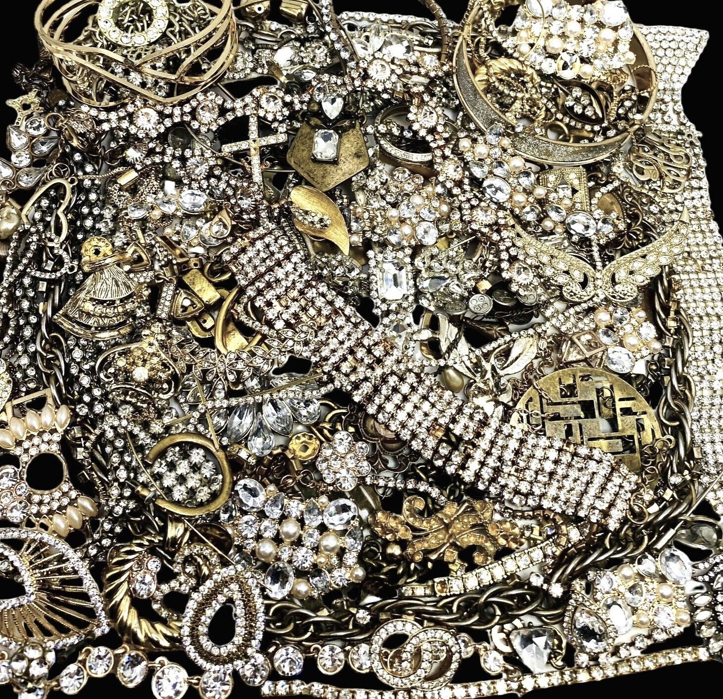 10 Pound Lbs Unsearched Huge Lot Jewelry VTG Vintage Modern Junk & Wear Tangled
