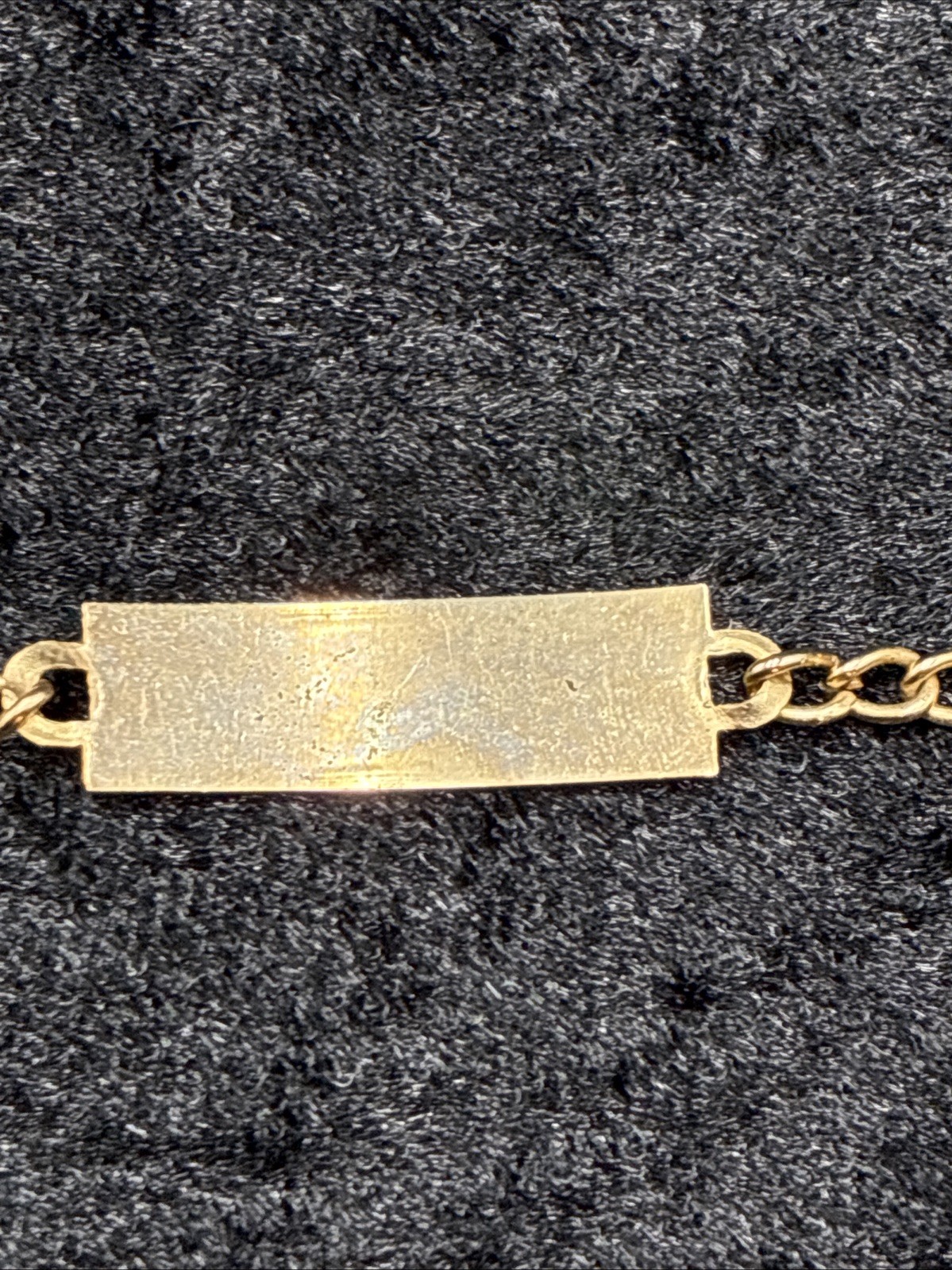 Vintage ID Bracelet Engraved “Isabelle” Gold Tone 6.5” Plz Read