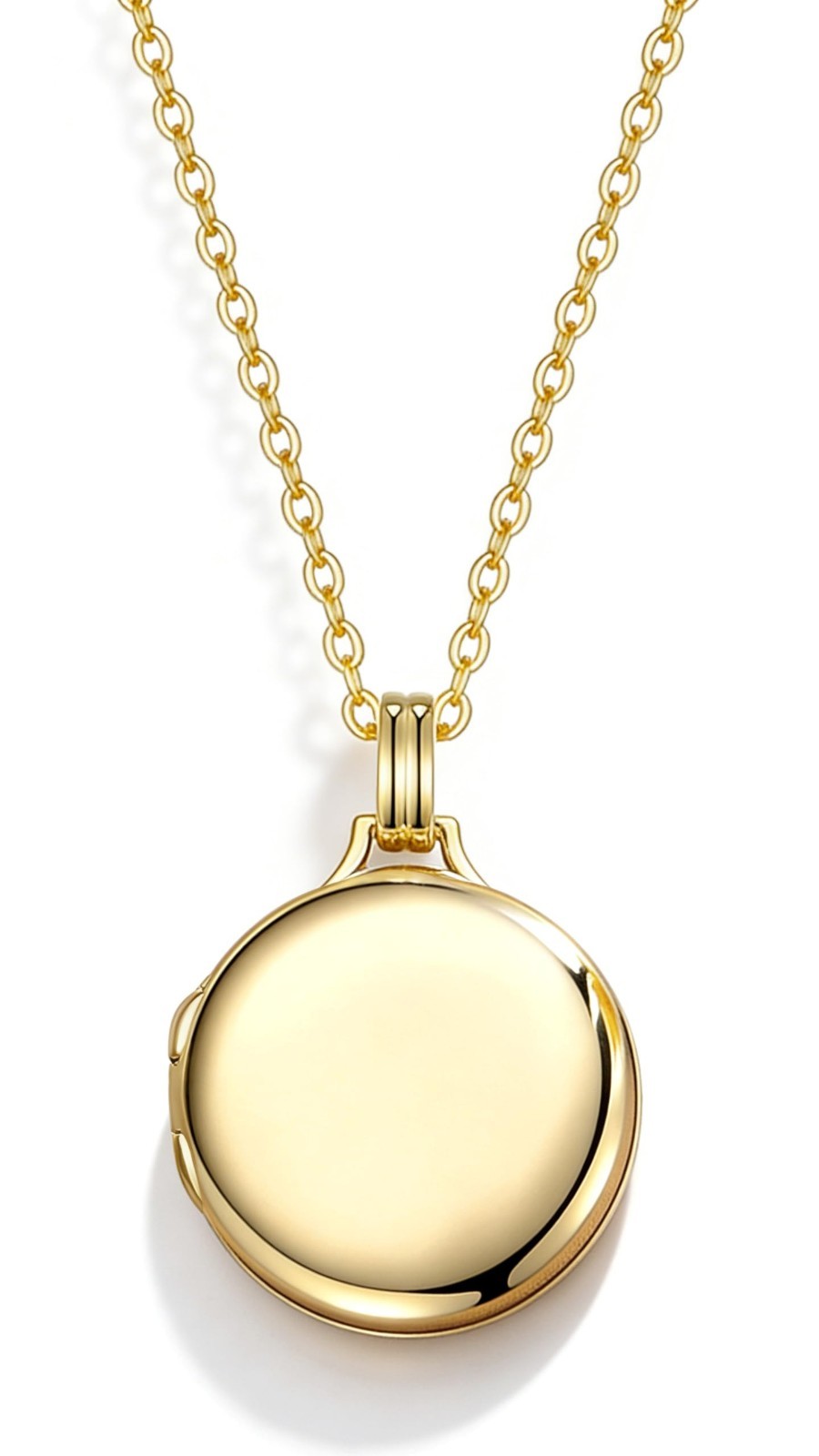 Love Heart Locket Necklace 14K Gold-Filled Oval Rectangle Photo Holder for Women