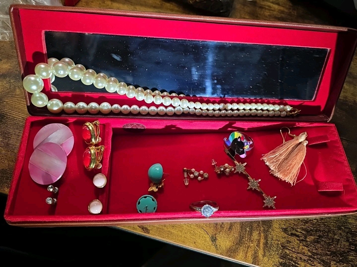 Assorted Jewelry Lot Vintage And Other Unkown Items. Box not included.