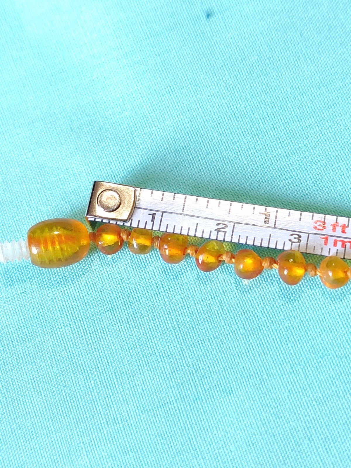 Vintage Natural Honey Amber Childs Kids Necklace 14in Choker
