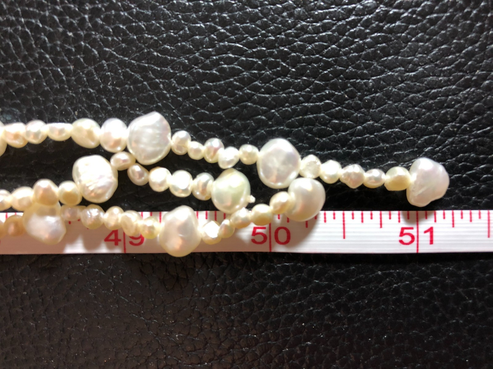Genuine Cultured Pearl Lariat Necklace Tahitian Mother of Pearl Disk 50″ 8487