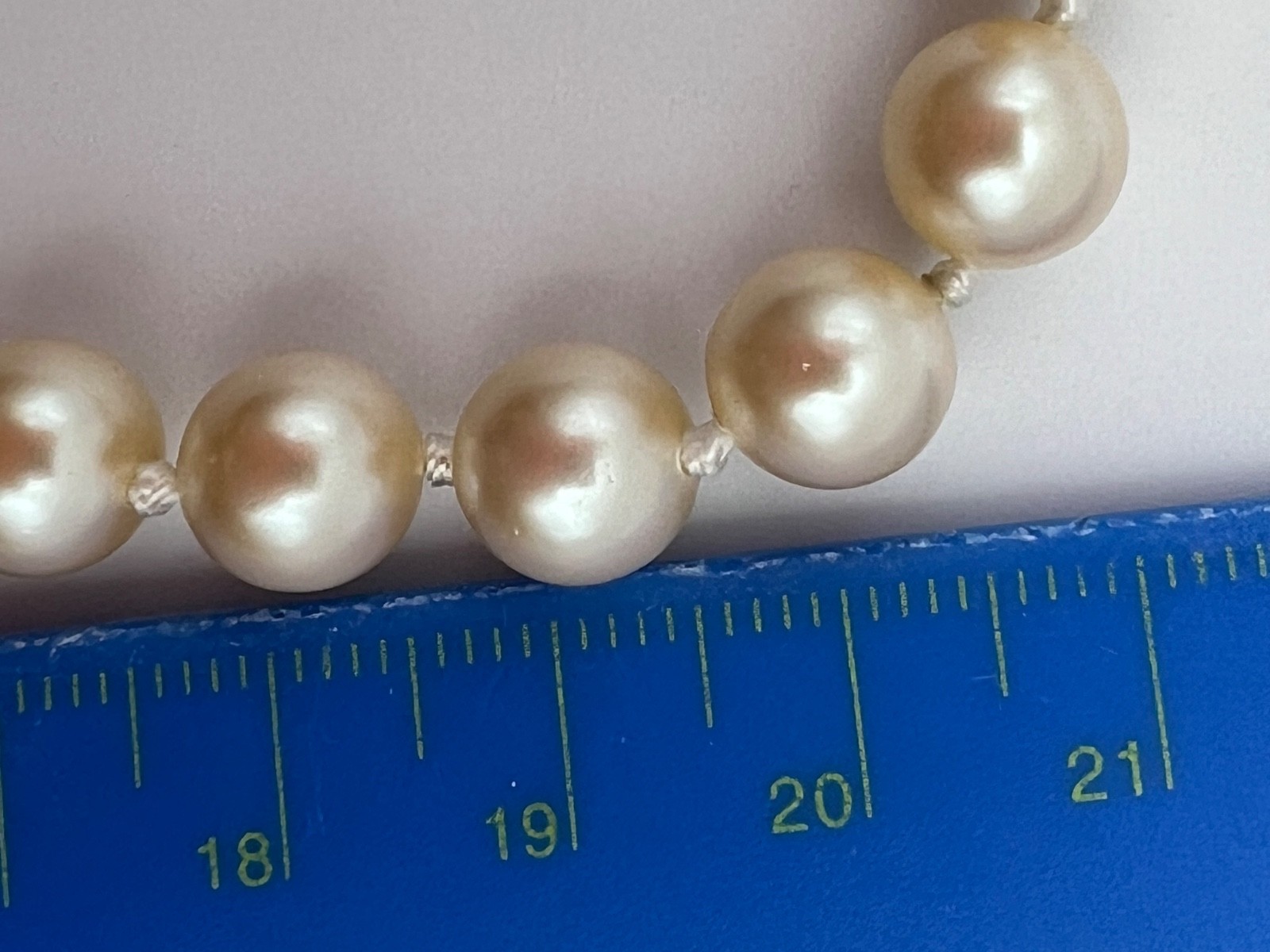 Matched Set Pearl Necklaces, 18″ and Opera Length 44″ Champange in Color