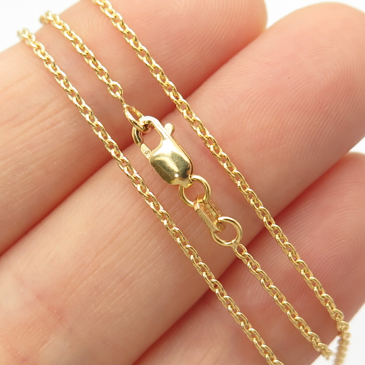 1/20 14K Gold Filled Vintage Old Stock Cable / Rolo Chain Necklace 18″