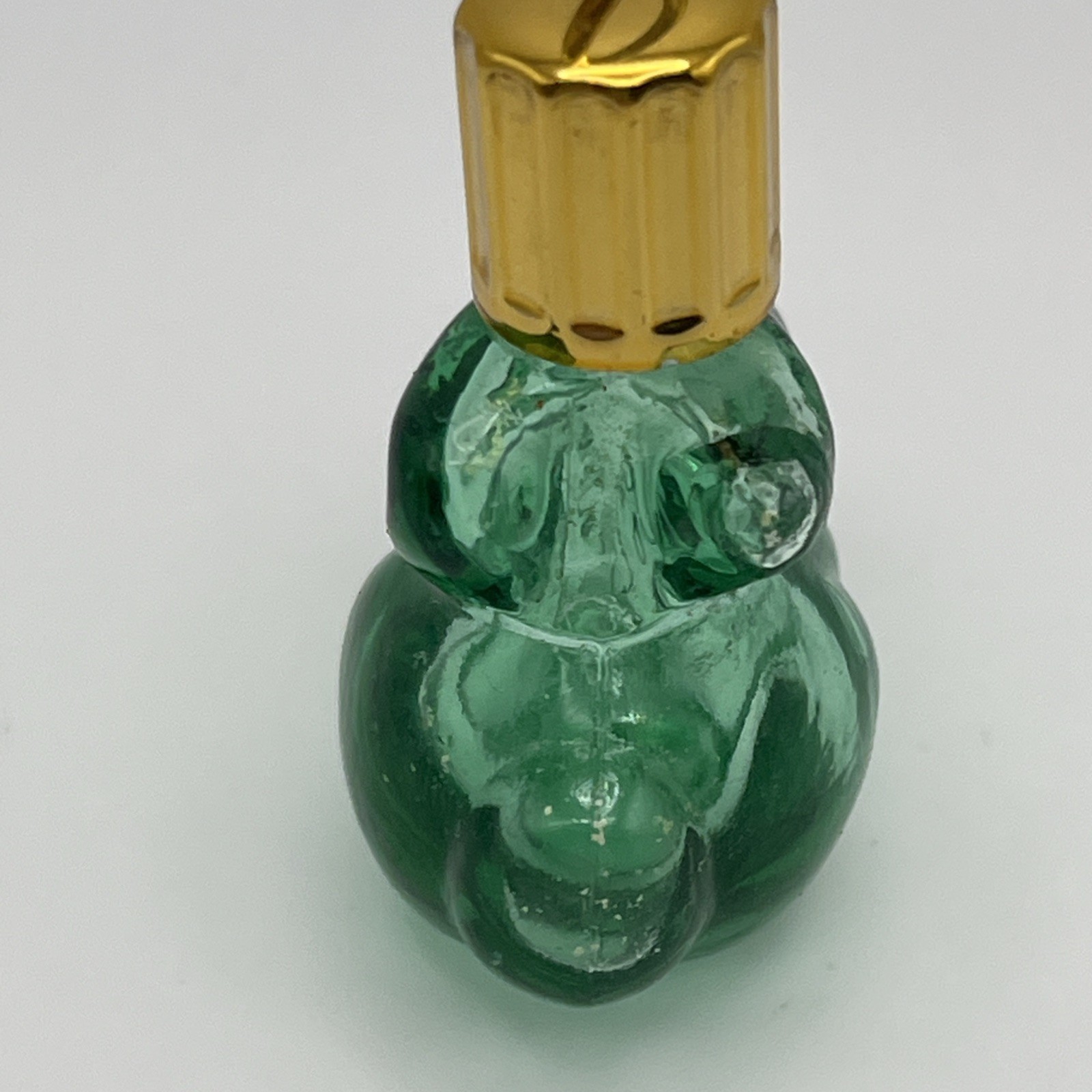 Vintage Max Factor Green Glass Rabbit Perfume Pendant