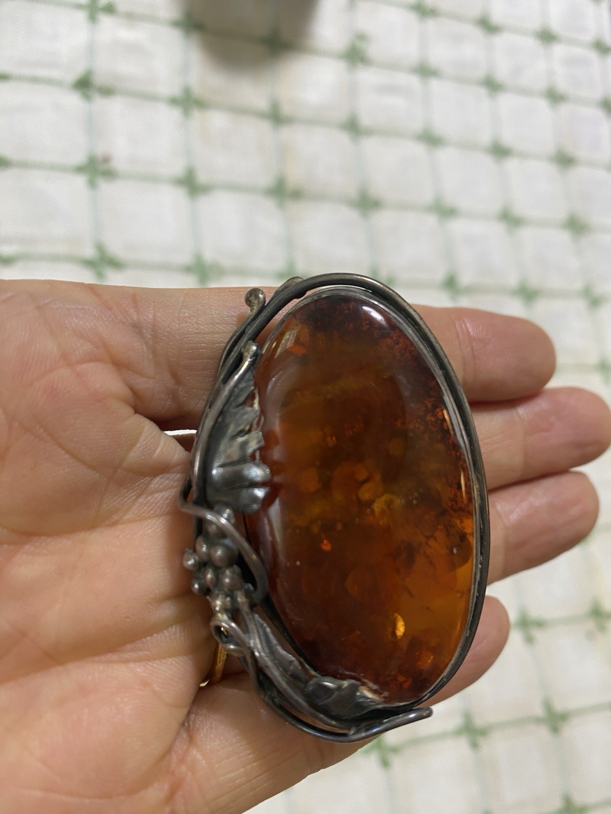 Vintage Amber Brooch