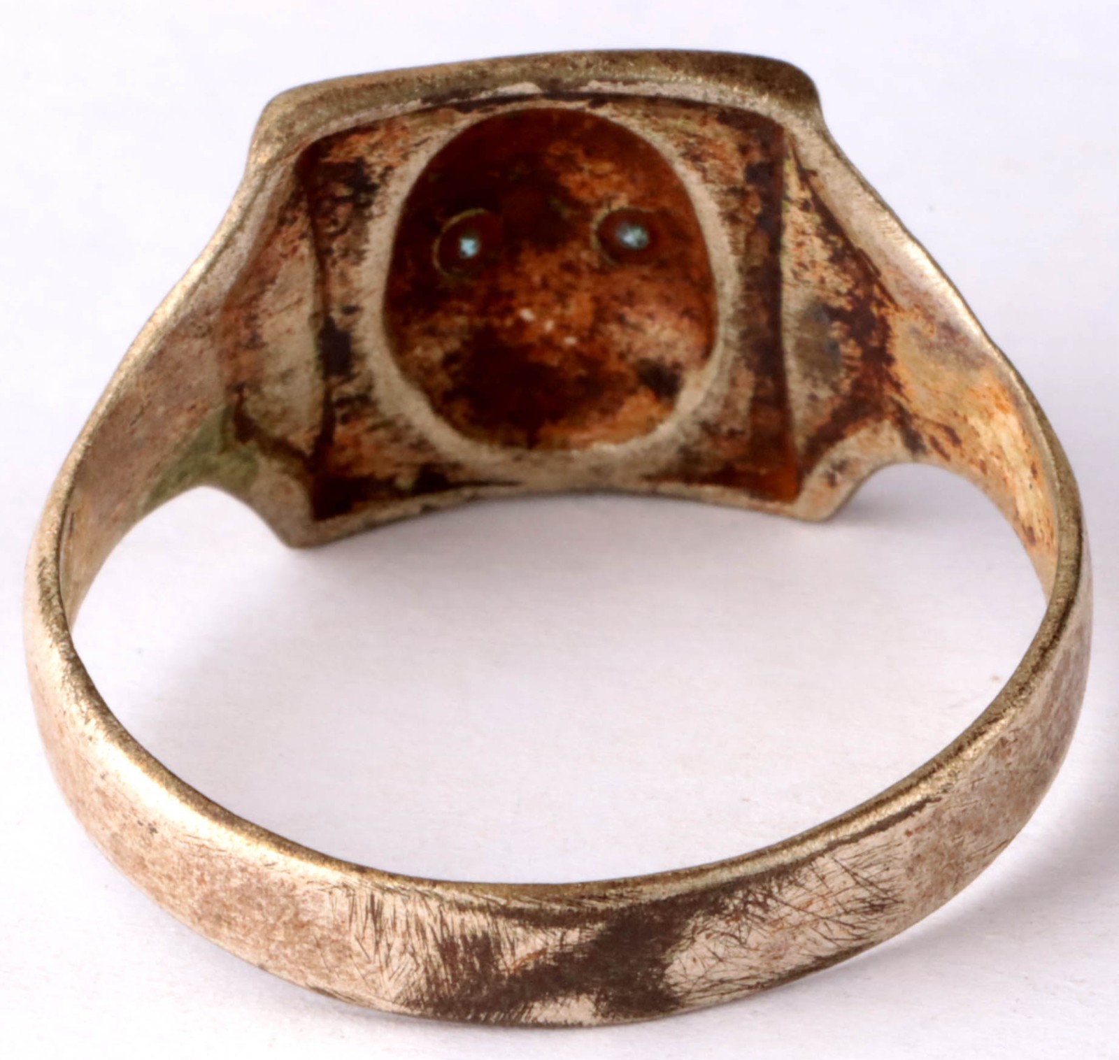 Memento mori engraving skull ring bones Remember to die signet Antique amulet