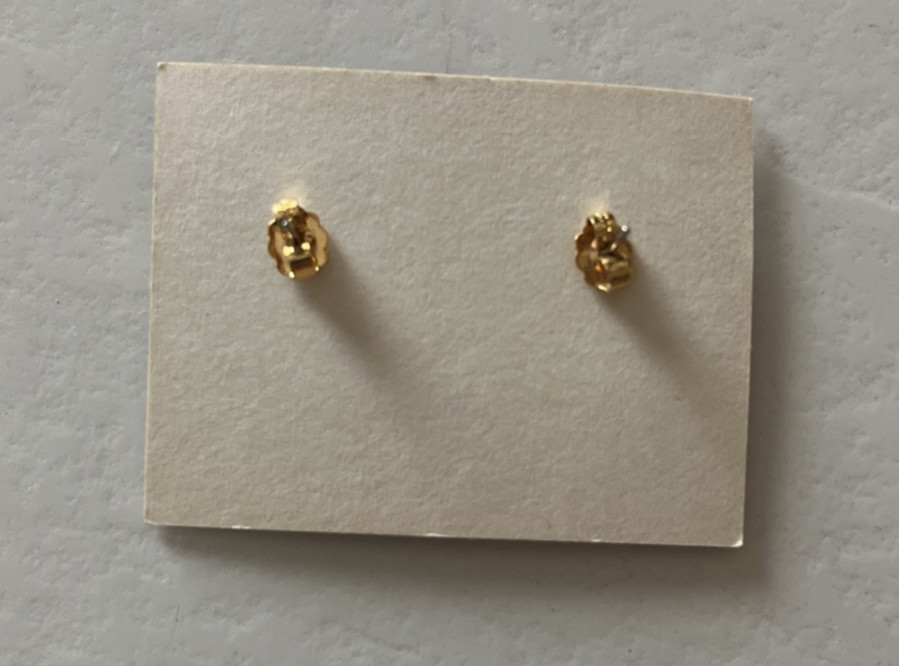 Vintage AVON Centennial 1986 Pearced Earrings Gold Tone