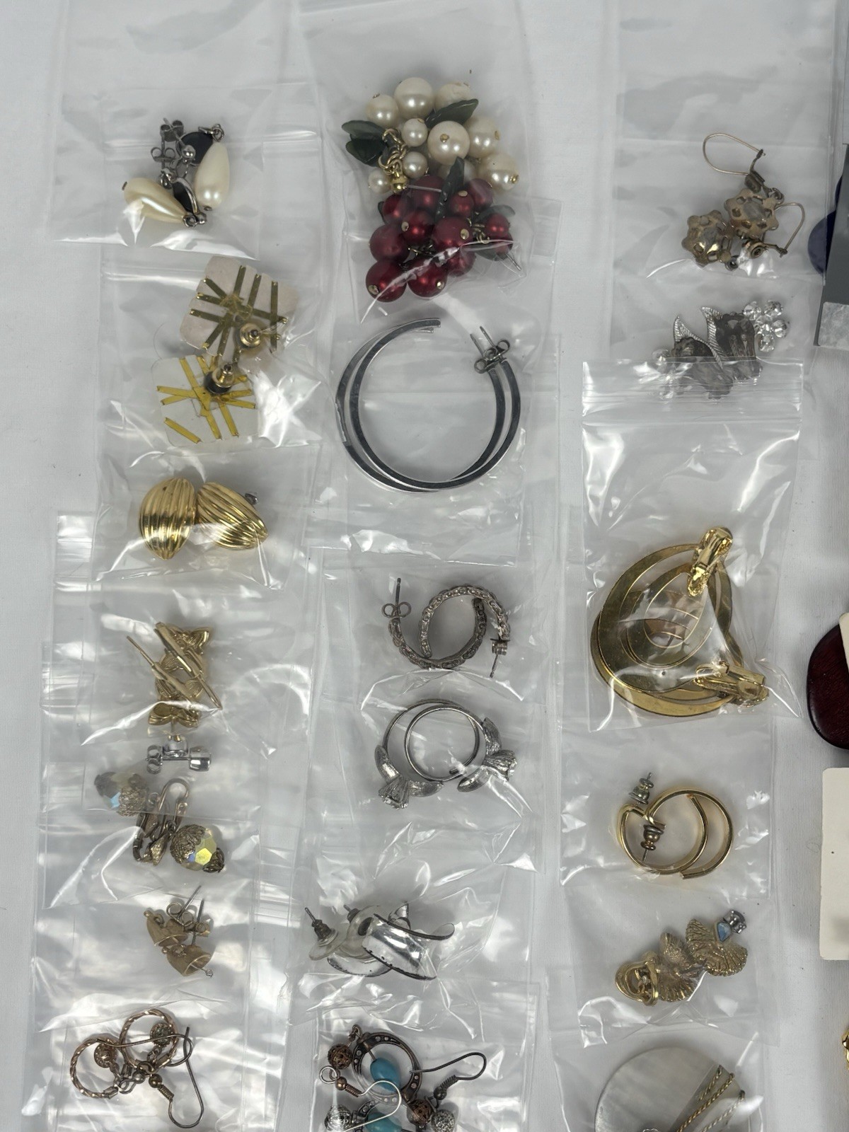 Large Earring Lot 100+ Pairs Mixed Vintage Modern Pierced Clip Hoops Studs