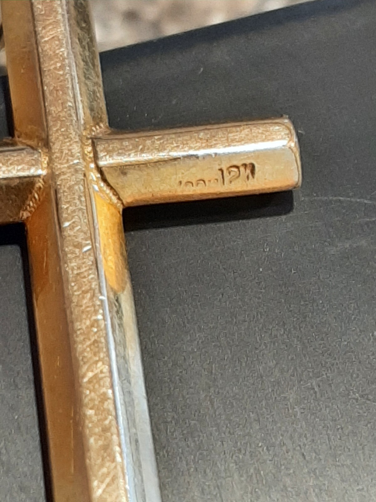 Vintage 1/20th 12K Gold-Filled Engraved Vine Cross Necklace