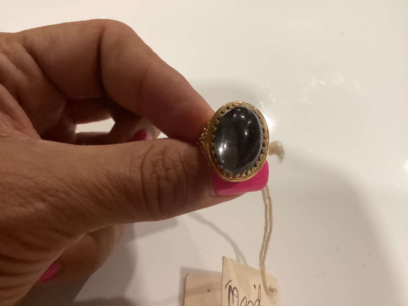 Vintage 1970’s Gold Tone Original Mood Ring Size 5 New Old Stock Tags Attached