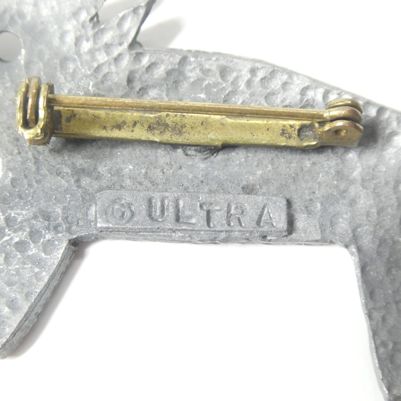 Wolf Dog Pin Pewter Signed Ultra Craft Vintage 1980s 1990s
