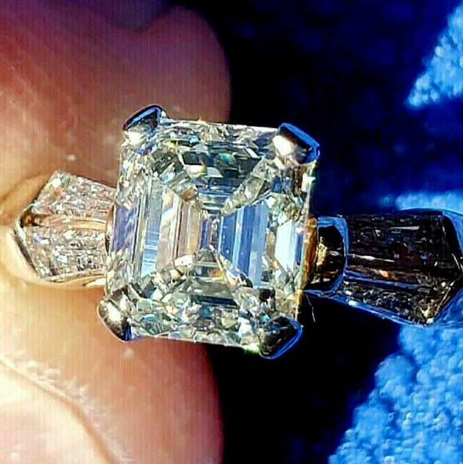 Original EARTH MINED DIAMOND Deco Engagement Ring Vintage Style Solitaire 14K