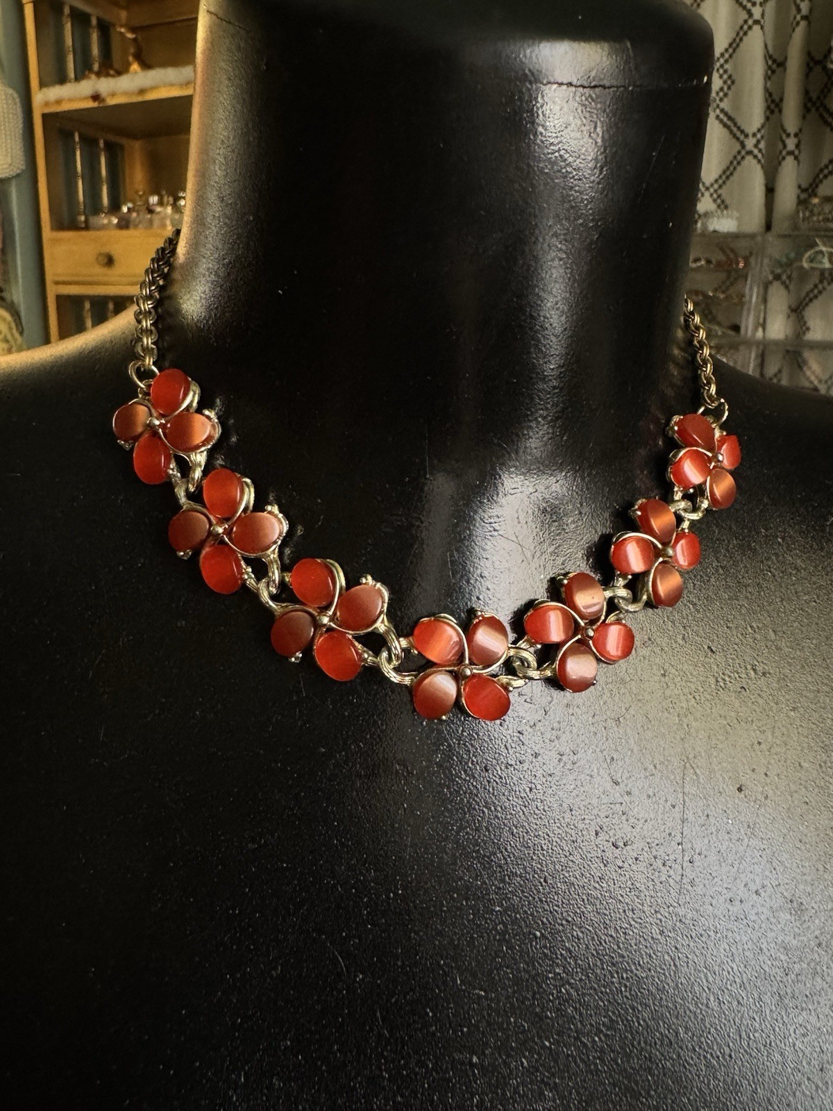 Vintage Thermoset Moonglow Necklaces