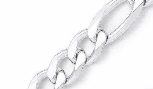 Vintage 1980-90s Sterling Silver 925 FIGARO 20″ Necklace Italy 4mm 10.9 grams