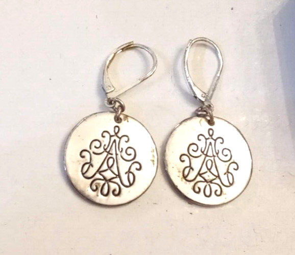 Lita Scroll Pierced Earrings Hypo Allergenic Nickel Free Dangles Snap Back Wires