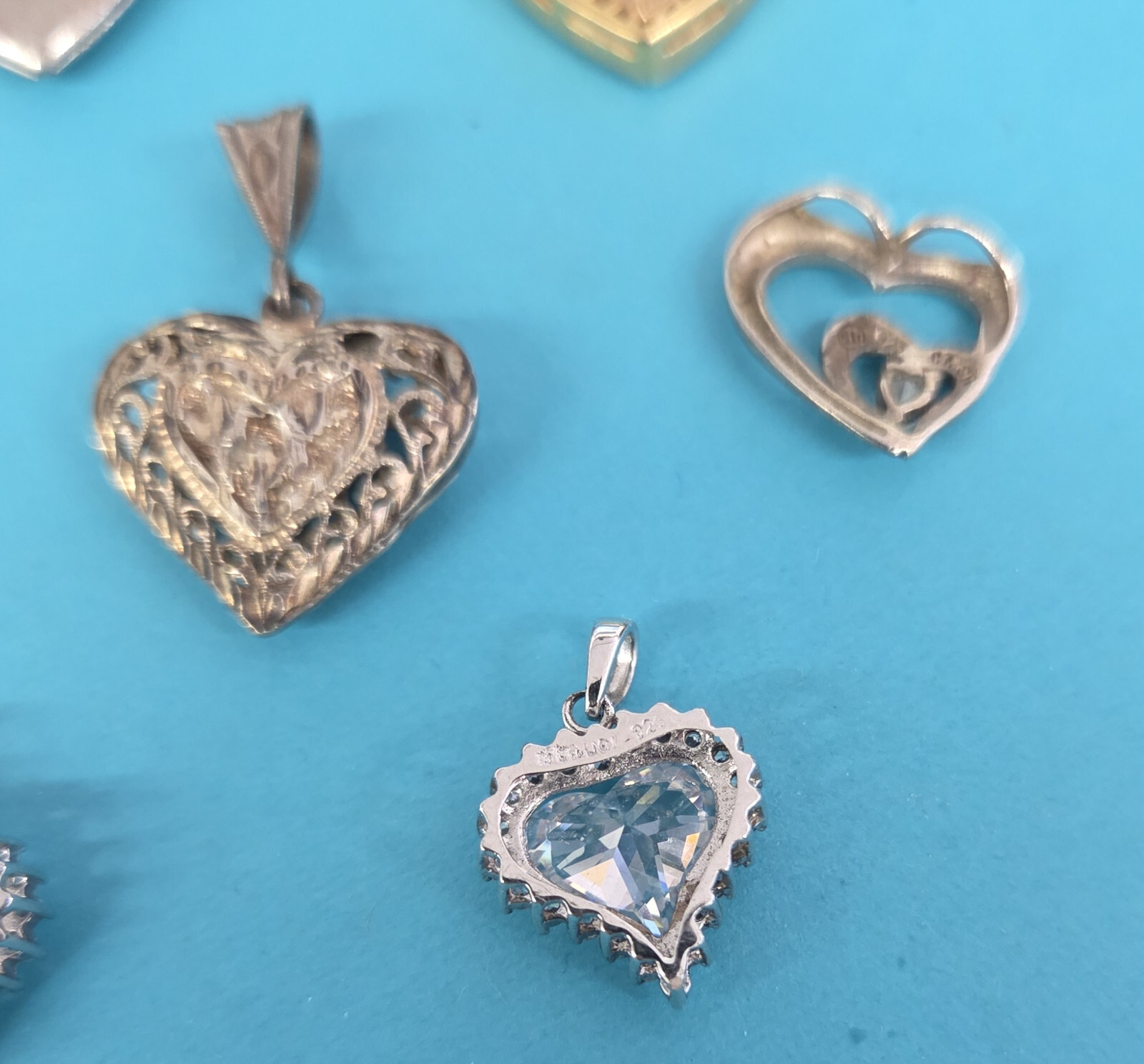 Sterling Silver Heart Shape Design Variety Fashion Charms / Pendants / Locket
