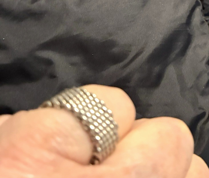 Vintage 925 Sterling Silver Somerset Mesh Ring Size 6 1/4 “