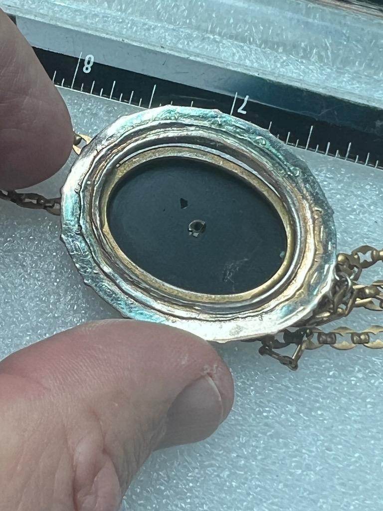 Black Brass Pendant Charm Necklace Jewelry (H2025H)