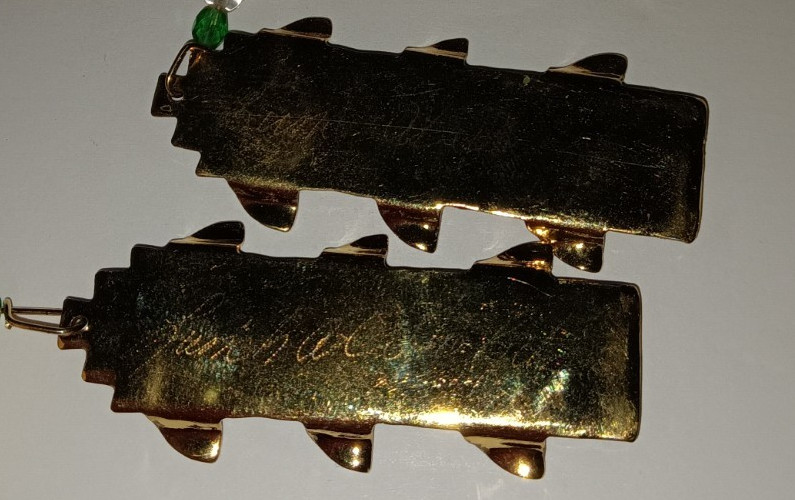 Vtg Enamel Lunch at Ritz Stop Sign Signals Traffic Light Pierced Dangle Earrings