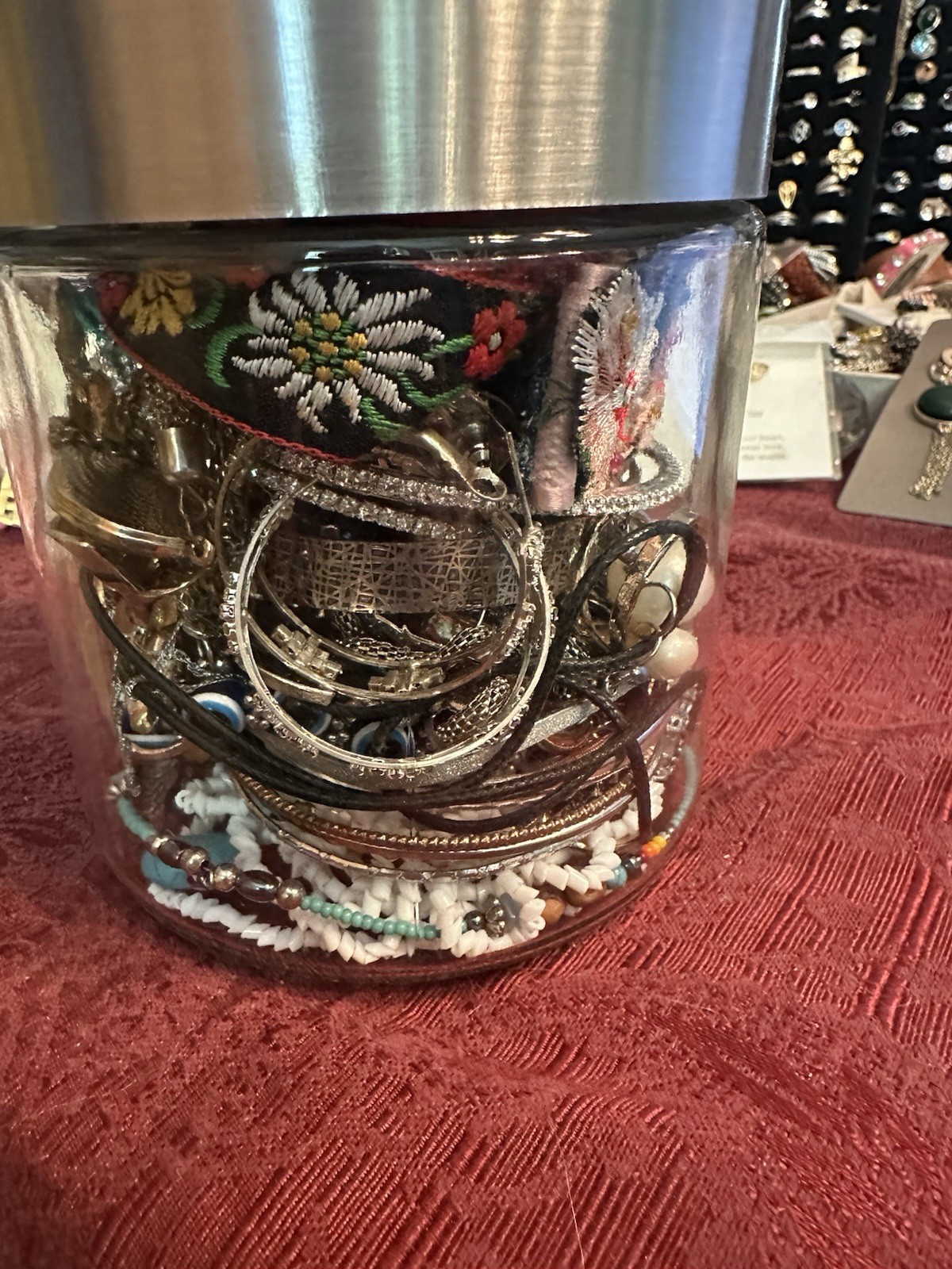Mystery Jewelry Jar Vintage Signed Wearable Resell Gift 1970s to Current Day 1lb