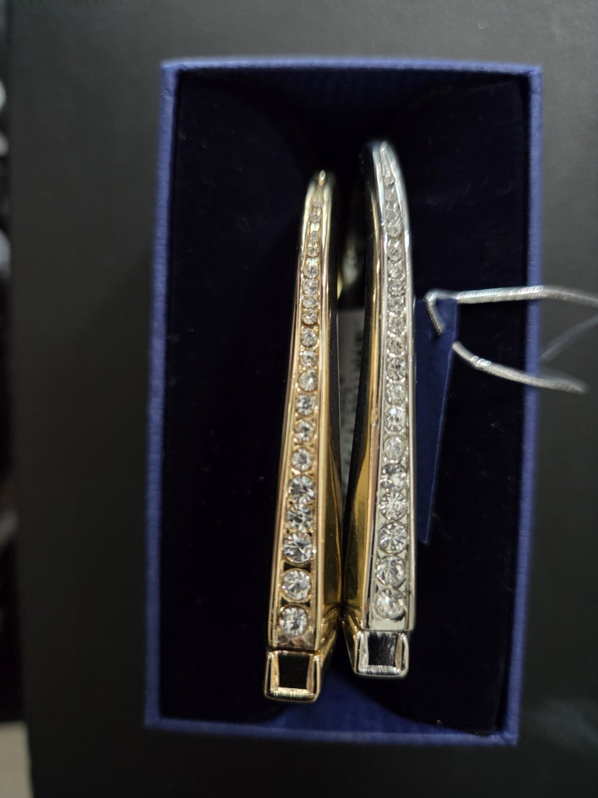 Two New Swarovski Bracelet Crystal Stone, one in gold tone and one silver