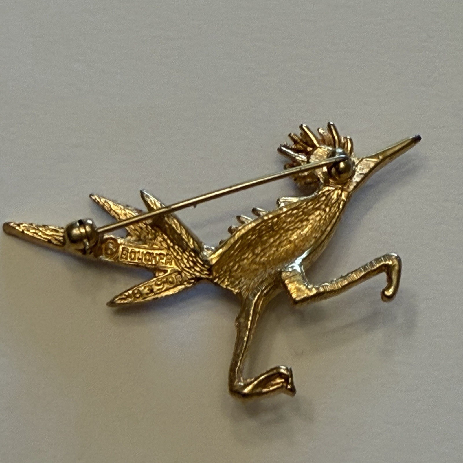RARE Vintage 1960s Marcel Boucher Roadrunner Brooch Pin – Signed & Numbered