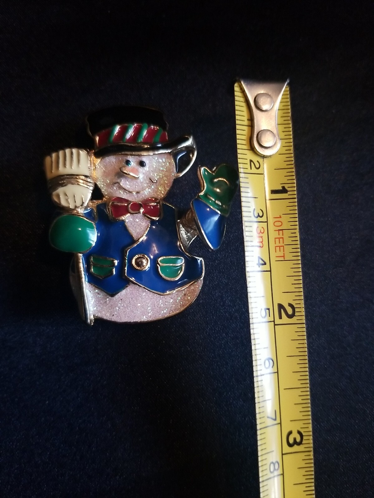 Vtg 1980’s to 90’s Snowman Brooch/Pin SFJ Collectable Jewelry Christmas Gold…