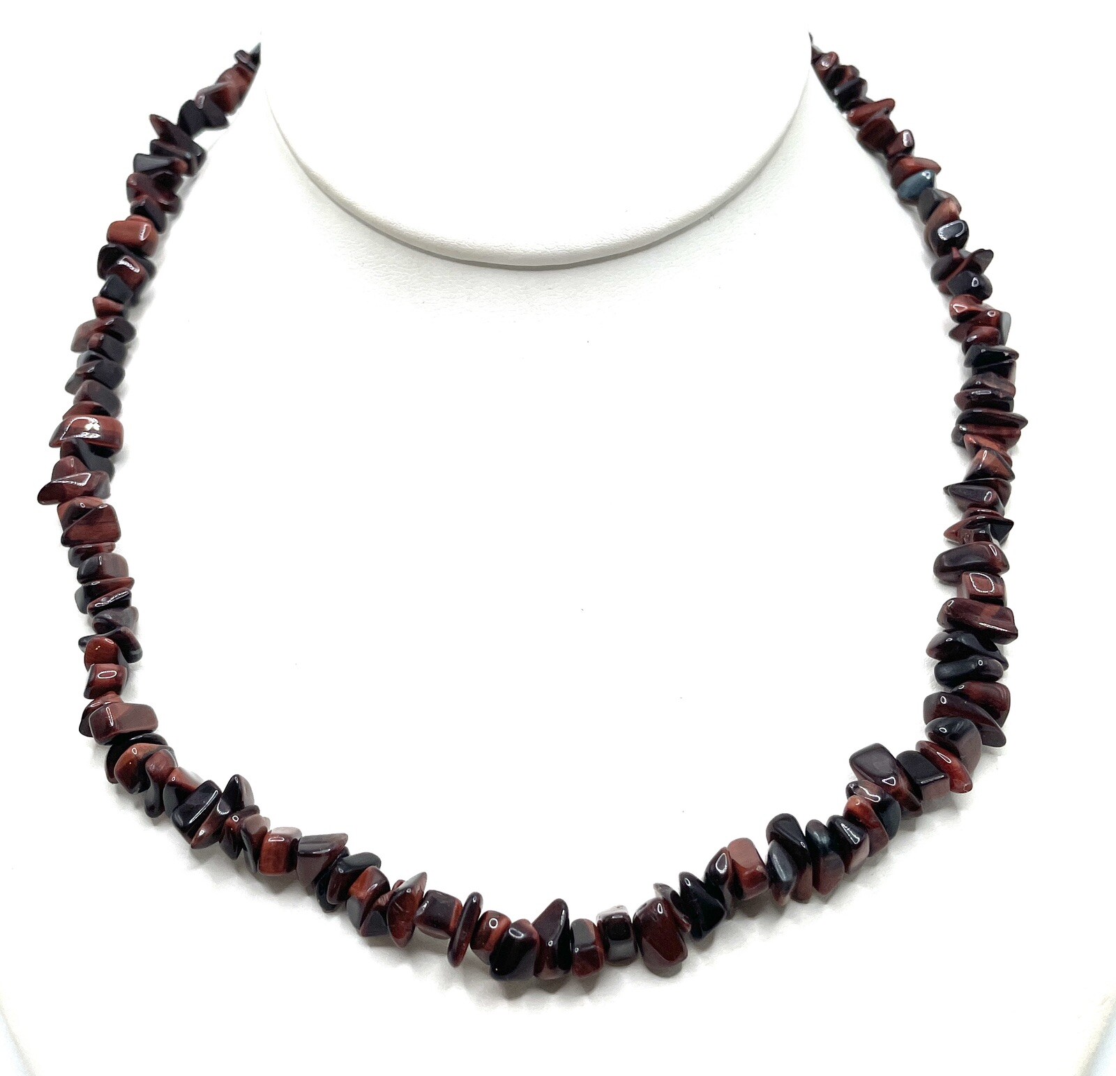 Vintage Gothic Dragon’s Eye Red Black Chip Necklace Sacral & Solar Plexus Chakra