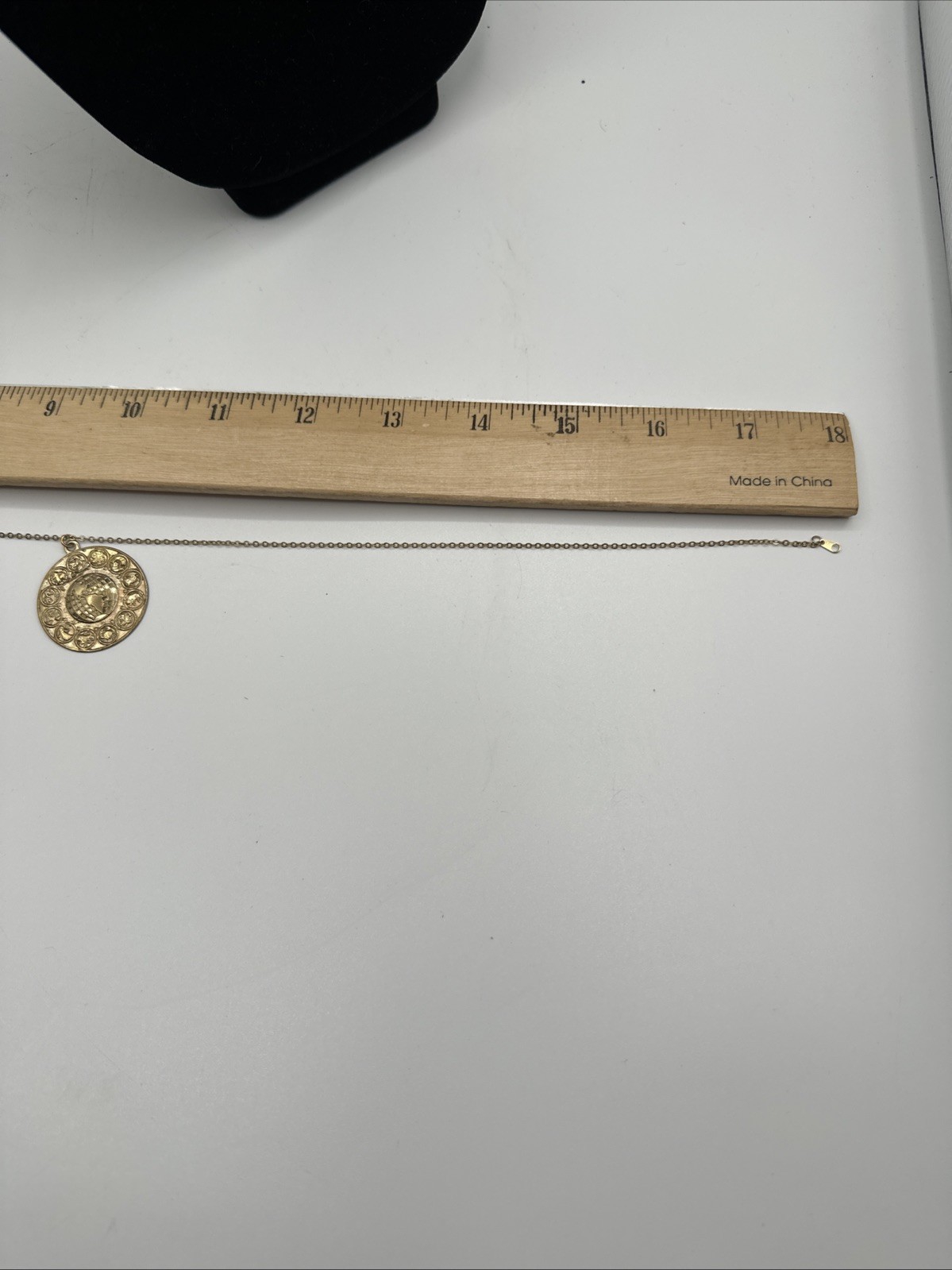 Vintage Zodiac Astrology Signs Gold Tone Medal Pendant and Chain