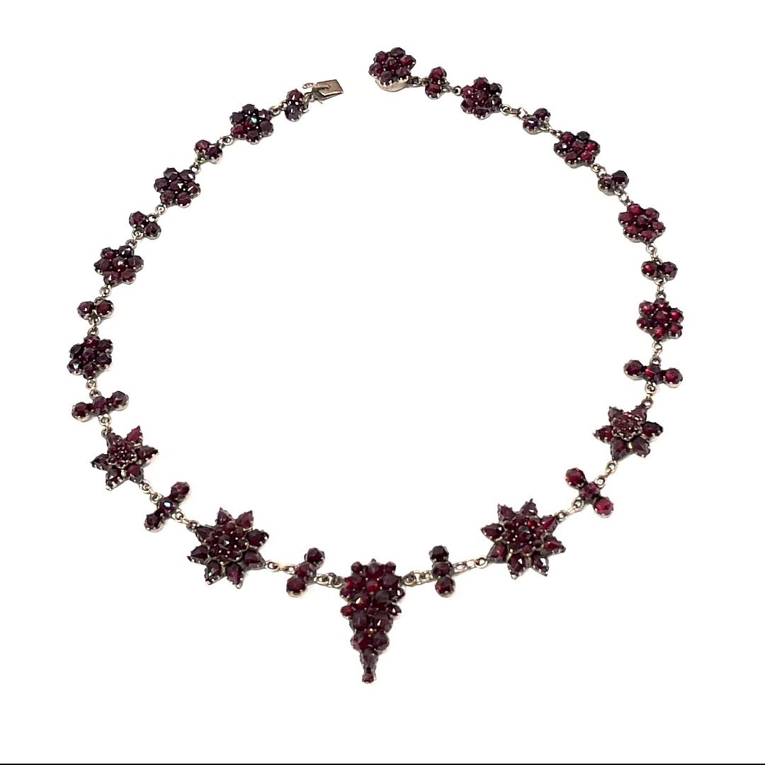 Vintage Bohemian Garnet Necklace