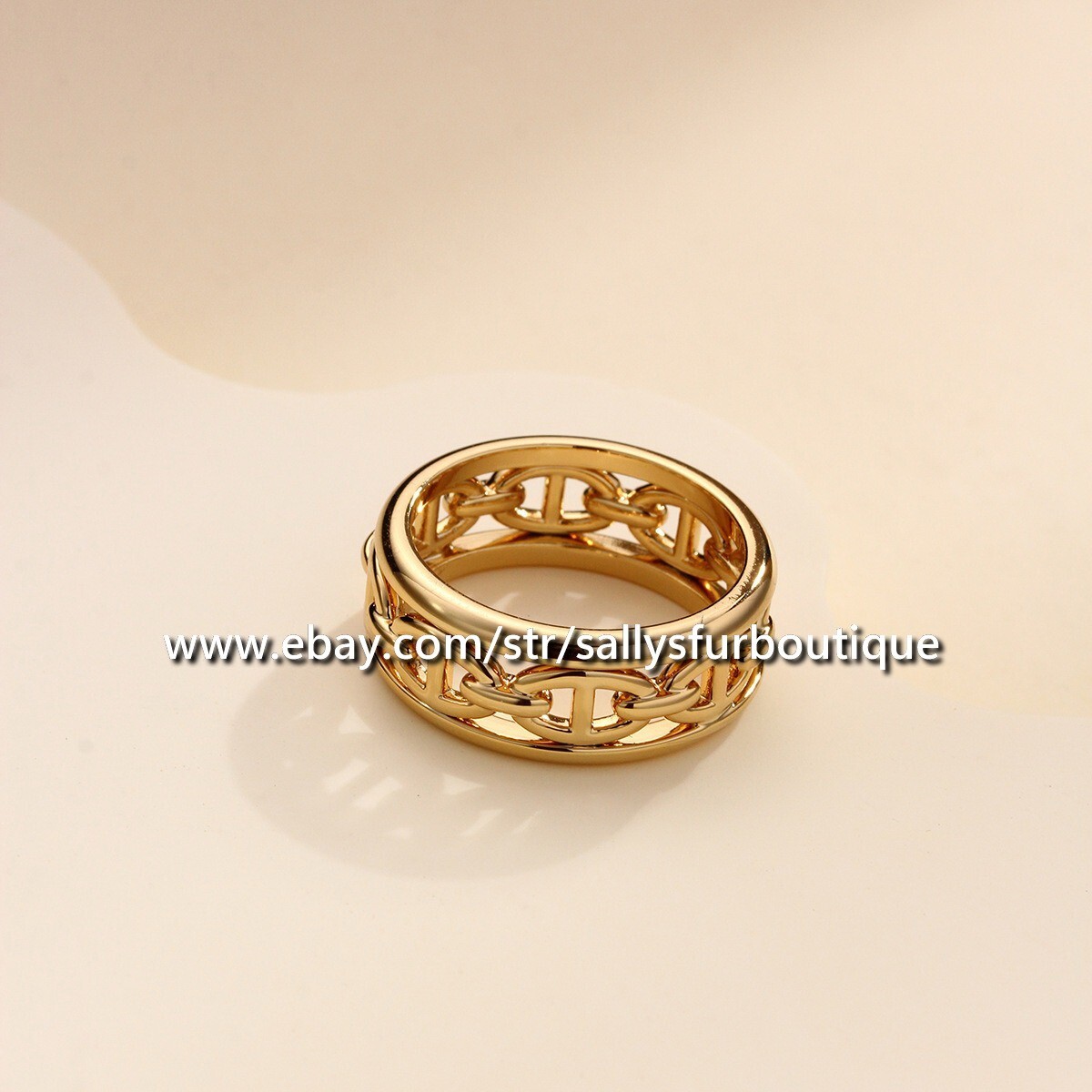 Sally’s Quality 100% Copper Scarf Ring Chain Buckles Brooch For Silk Scarves