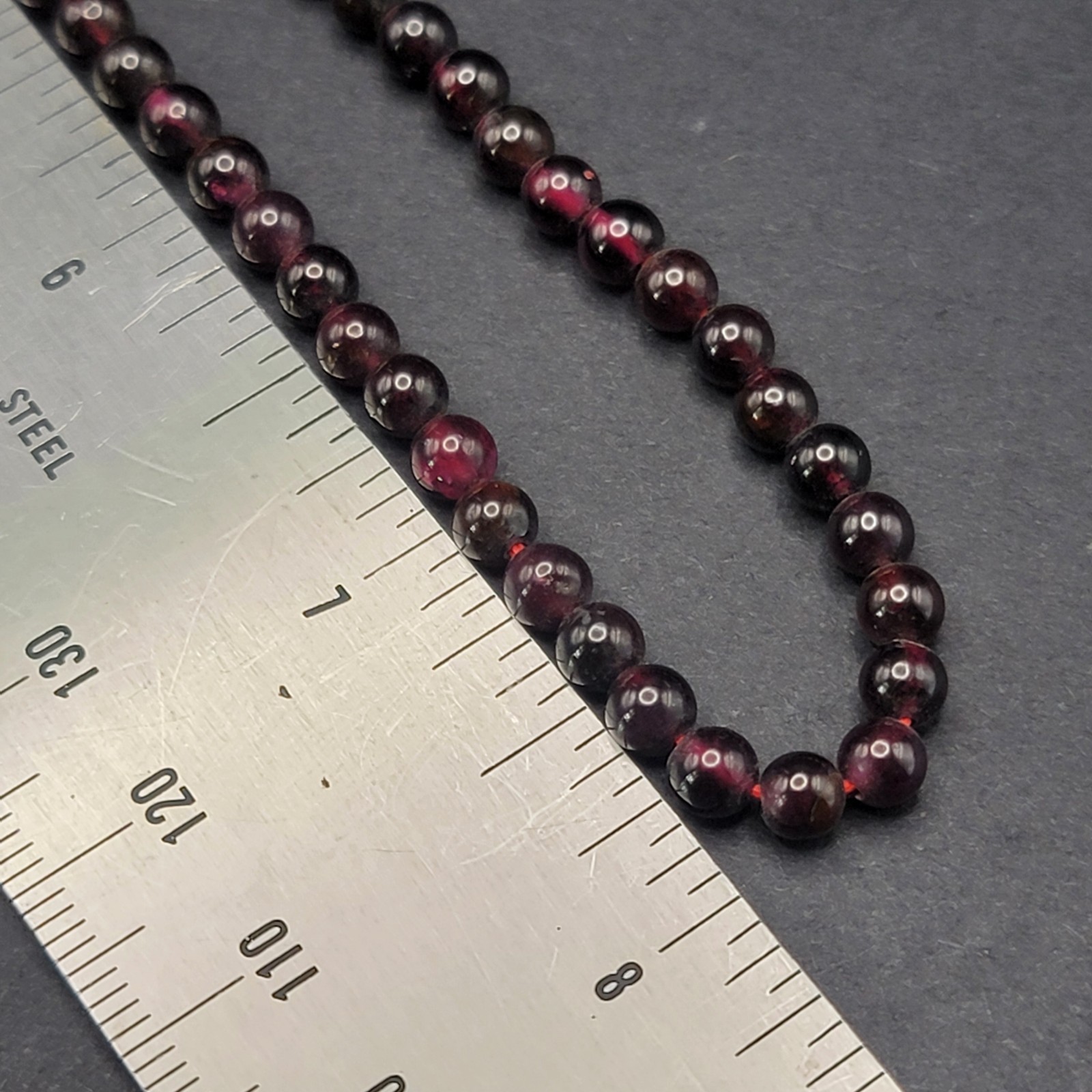 Natural Garnet Bead Necklace 4mm Red Stone Strand Choker Double Wrap Bracelet